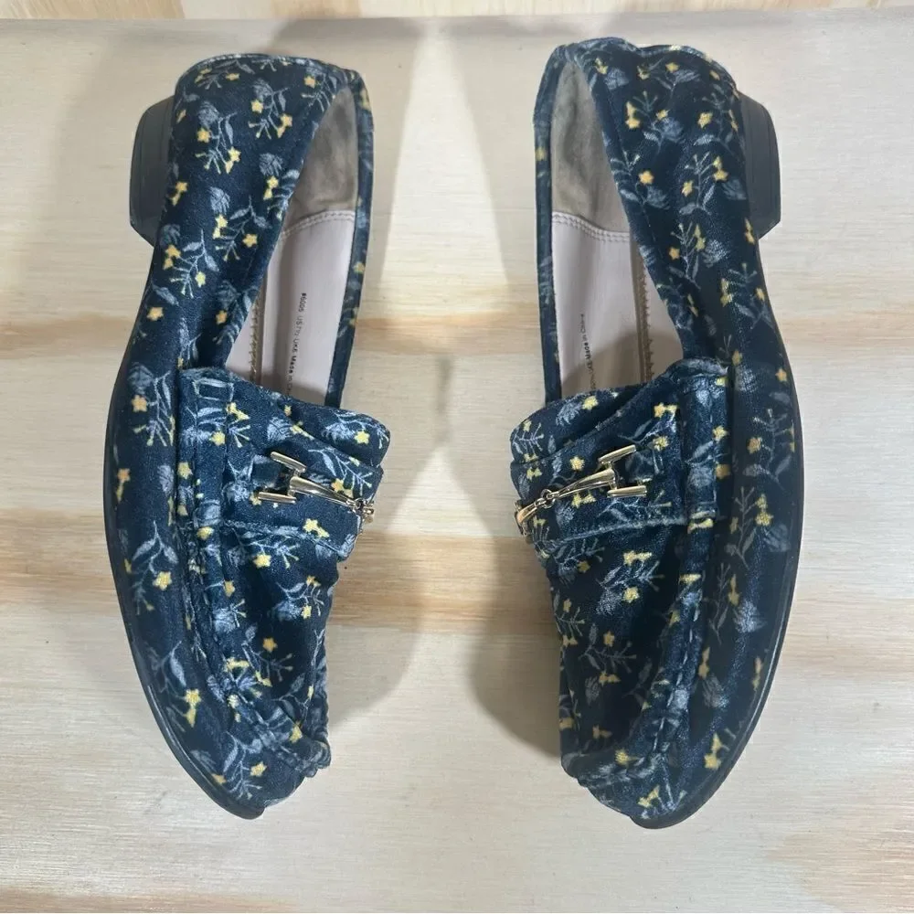 Cabi Carnaby Velvet Floral Loafers Women’s Size 7.5